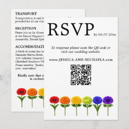 🌈 2i1 RSVP+Detaljer HBTQ Frodas Tillsammans Tilläggskort