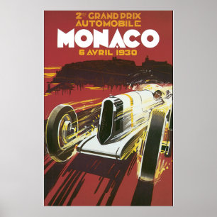 2nd Affisch för grand prixMonaco vintage resor