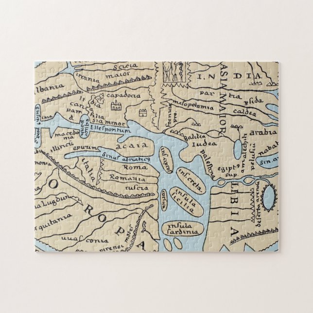 2ND ÅRHUNDRADE för VÄRLDSKARTA Pussel (Horisontell)