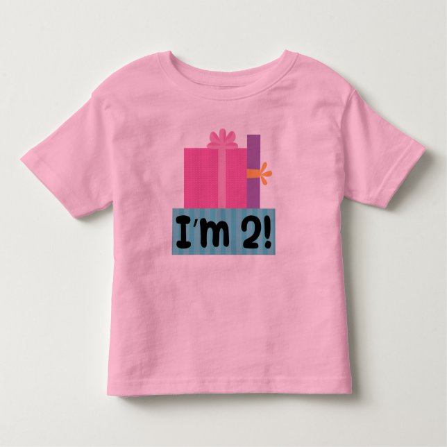 2nd Årig Tshirtgåva för födelsedag 2 Tee (Framsida)