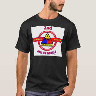 2ND ARMORED UPPDELNING "HELVETE PÅ HJUL " T SHIRT