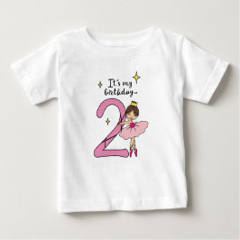2nd birthday ballerina t shirt