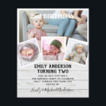2ND Birthday Photo Collage Boy eller Girl Mixed Fä Flygblad<br><div class="desc">Bekvämt modern 4 x PHOTO COLLAGE med övertäckningstext och typografisk layout för trendig med textmall fält på båda sidor (qr-skanningskod valfri) så att du kan lägga till all information du behöver om party-evenemanget tack vare dig. Den här allt-i-1-födelsedagsartikeln kan användas som ett meddelande, inbjudan till firande eller som ett tack....</div>