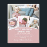 2ND Birthday Photo Collage Boy eller Girl Mixed Fä Flygblad<br><div class="desc">Bekvämt modern 4 x PHOTO COLLAGE med övertäckningstext och typografisk layout för trendig med textmall fält på båda sidor (qr-skanningskod valfri) så att du kan lägga till all information du behöver om party-evenemanget tack vare dig. Den här allt-i-1-födelsedagsartikeln kan användas som ett meddelande, inbjudan till firande eller som ett tack....</div>