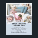 2ND Birthday Photo Collage Boy eller Girl Mixed Fä Flygblad<br><div class="desc">Bekvämt modern 4 x PHOTO COLLAGE med övertäckningstext och typografisk layout för trendig med textmall fält på båda sidor (qr-skanningskod valfri) så att du kan lägga till all information du behöver om party-evenemanget tack vare dig. Den här allt-i-1-födelsedagsartikeln kan användas som ett meddelande, inbjudan till firande eller som ett tack....</div>