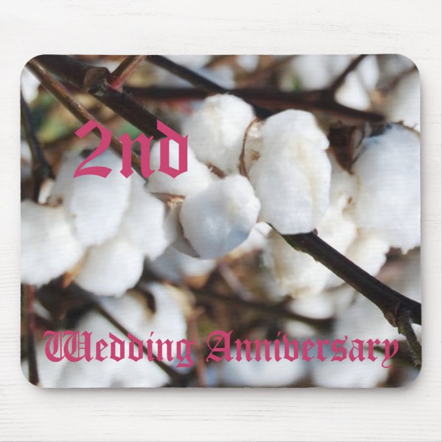 2nd bröllopsdag - bomull musmatta (Framsidan)