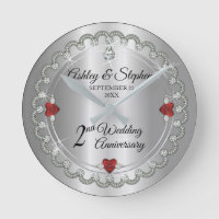 2nd bröllopsdag för eleganta granatröttdiamanter