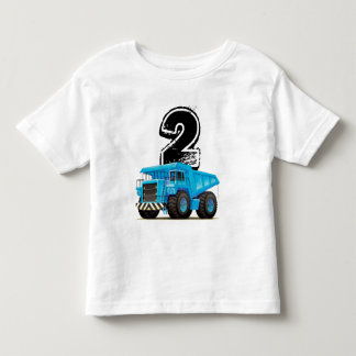 2nd födelsedag för blåttlastbil t shirt