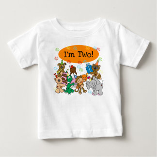 2nd födelsedag för djur tee shirt