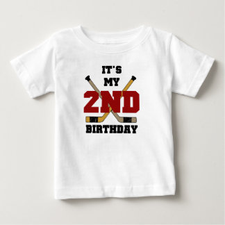 2nd födelsedag för hockey tee shirt