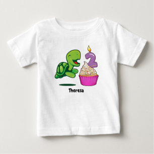 2nd födelsedag för sköldpadda t shirt