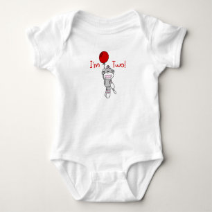2nd födelsedag för sock monkey tee shirt