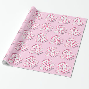 2nd födelsedaganpassningsbar V02X för ROSA HJÄR Presentpapper