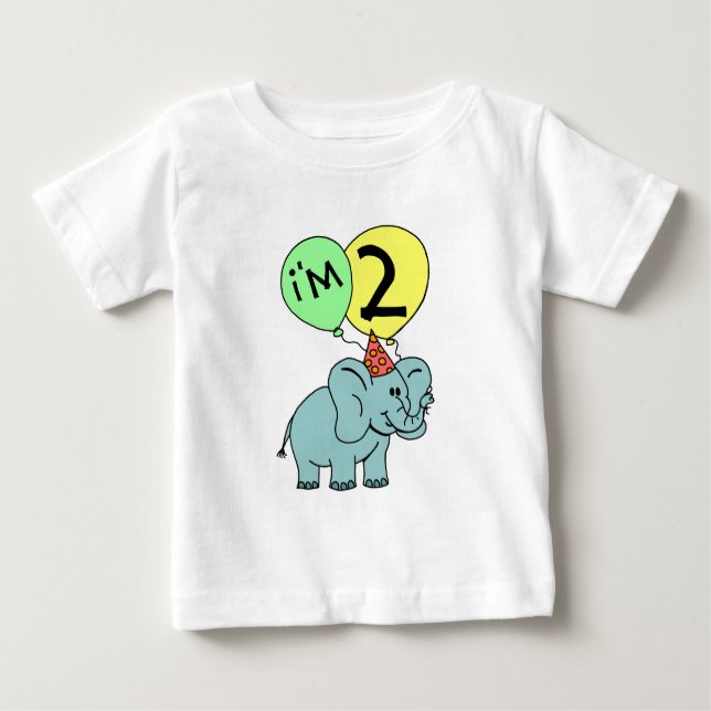 2nd Födelsedagelefant T Shirt (Framsida)