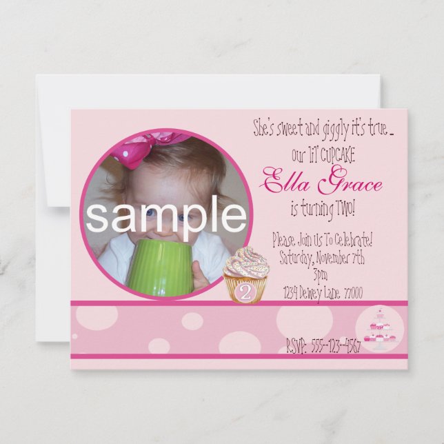 2nd Födelsedaginbjudan Inbjudningar (Framsida)