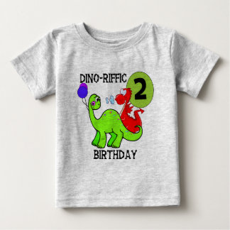 2nd födelsedagT-tröja och gåvor för Dinosaur T-shirt