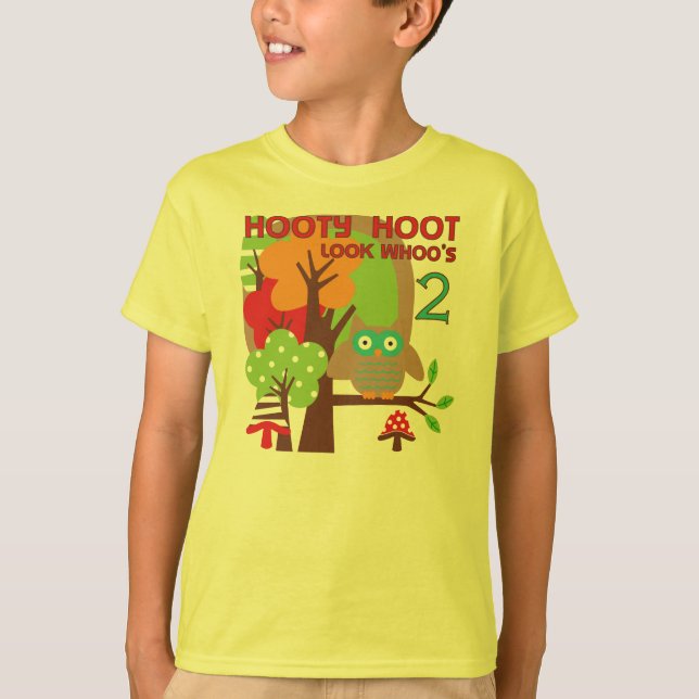 2nd födelsedagT-tröja och gåvor för uggla Tröja (Framsida)