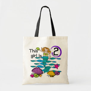 2nd födelsedagTshirts och gåvor för sjöjungfru Tygkasse
