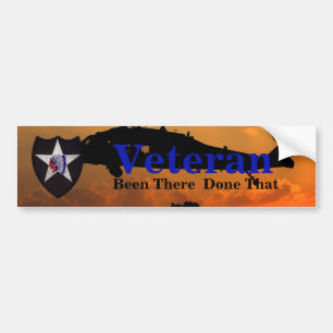 2nd För legitimationinfanteri för INF DIV vets f Bildekal
