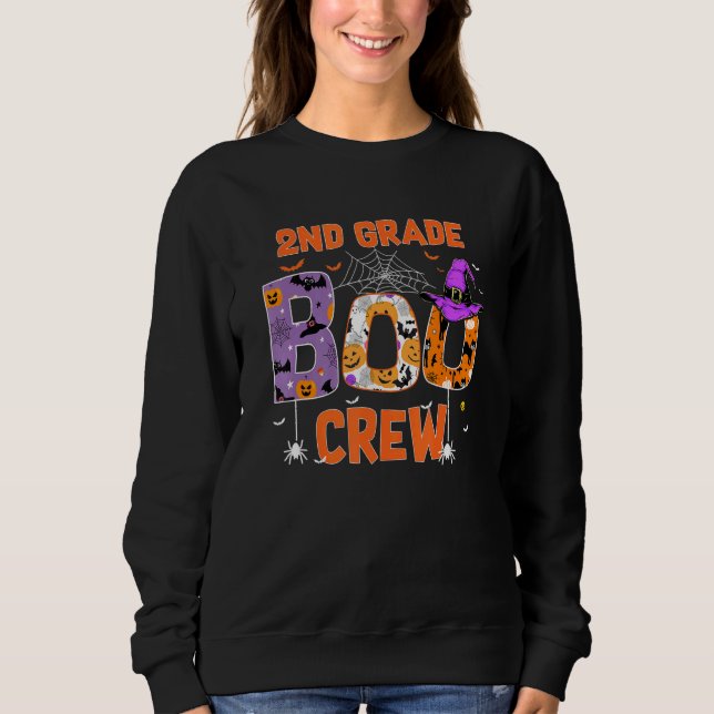 2nd Grade Boo Crew Teachers Students Halloween Cos T Shirt (Framsida)