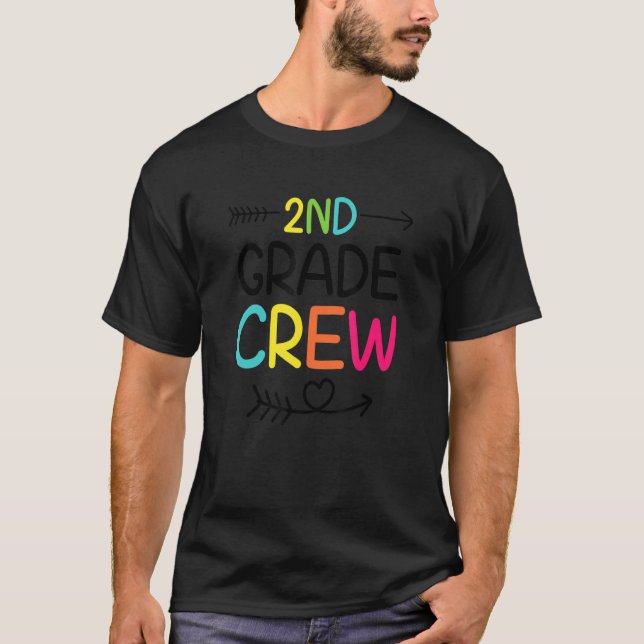 2nd Grade Crew  Back To School 2nd Grade Teacher A T Shirt (Framsida)