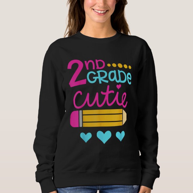 2nd Grade Cutie First Day of School Back to School T Shirt (Framsida)