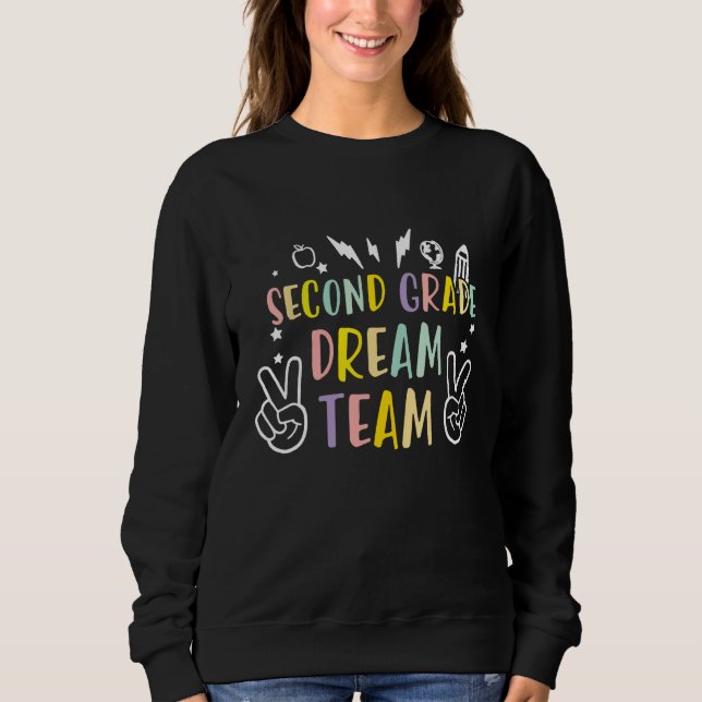 2nd Grade Dream Team Back to School Teacher Studen T Shirt (Framsida)