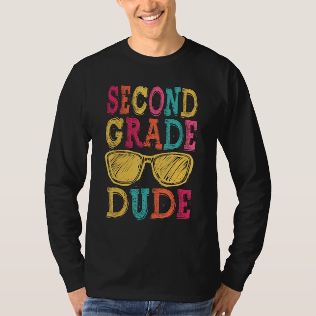 2nd Grade Dude Back to School  First Day of School T Shirt (Framsida)