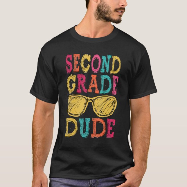 2nd Grade Dude Back to School  First Day of School T Shirt (Framsida)