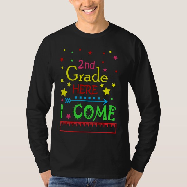 2nd grade here i come t shirt (Framsida)