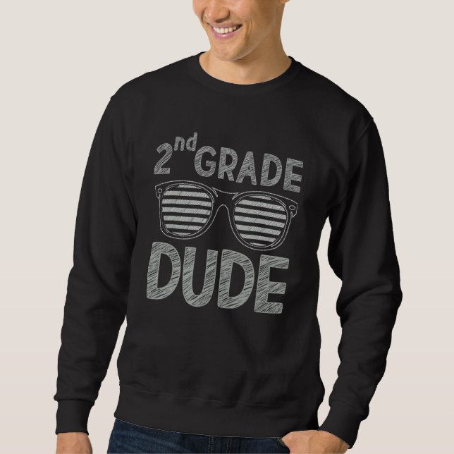 2nd Grade Kille Andra Klass Lärare Elever Tillbaka Lång Ärmad Tröja (Framsida)