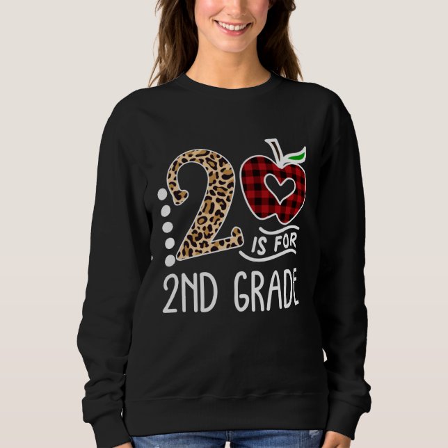 2nd Grade Leopard Second Grader Back To School Tea T Shirt (Framsida)