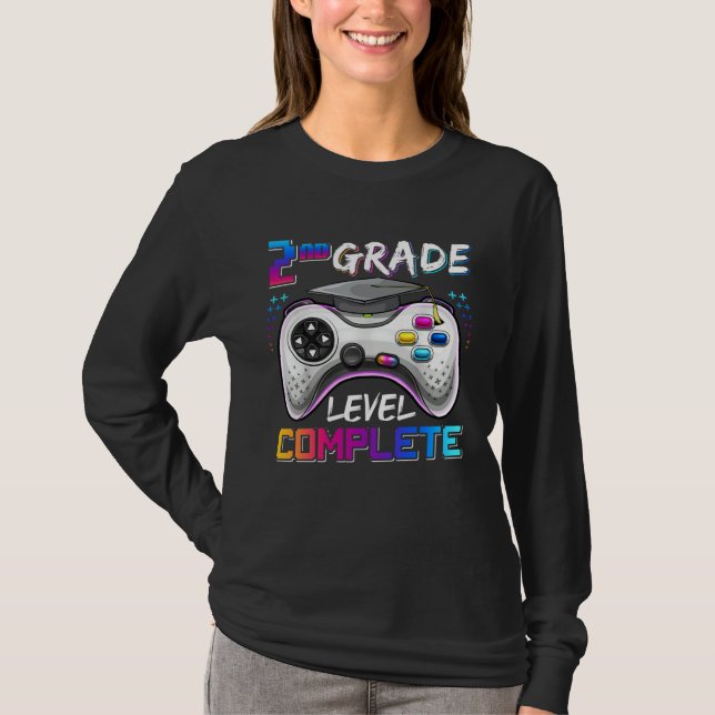 2nd Grade Level Complete Happy Last Day Of School  T Shirt (Framsida)