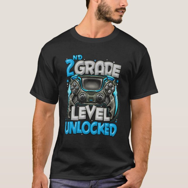 2nd Grade Level Unlocked Game On 2nd Grade Back To T Shirt (Framsida)