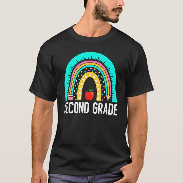 2nd Grade Rainbow Teacher Team Second Grade Squad  T Shirt (Framsida)