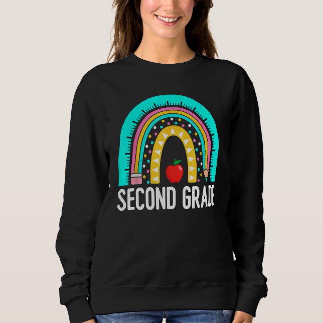 2nd Grade Rainbow Teacher Team Second Grade Squad  T Shirt (Framsida)