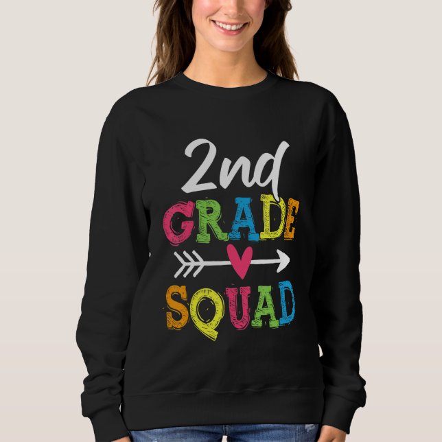 2nd Grade Squad Back To School Second Grade Teache T Shirt (Framsida)
