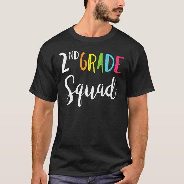 2nd Grade Squad  Back To School Teacher Student Ki T Shirt (Framsida)