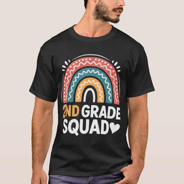 2nd Grade Squad Backo School Second Gradeeacher Gi T Shirt (Framsida)