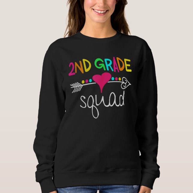 2nd Grade Squad Second Teacher Student Team Back T T Shirt (Framsida)