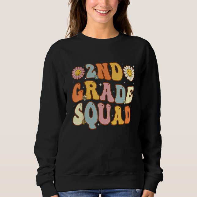 2nd Grade Squad Second Teacher Student Team Back T T Shirt (Framsida)