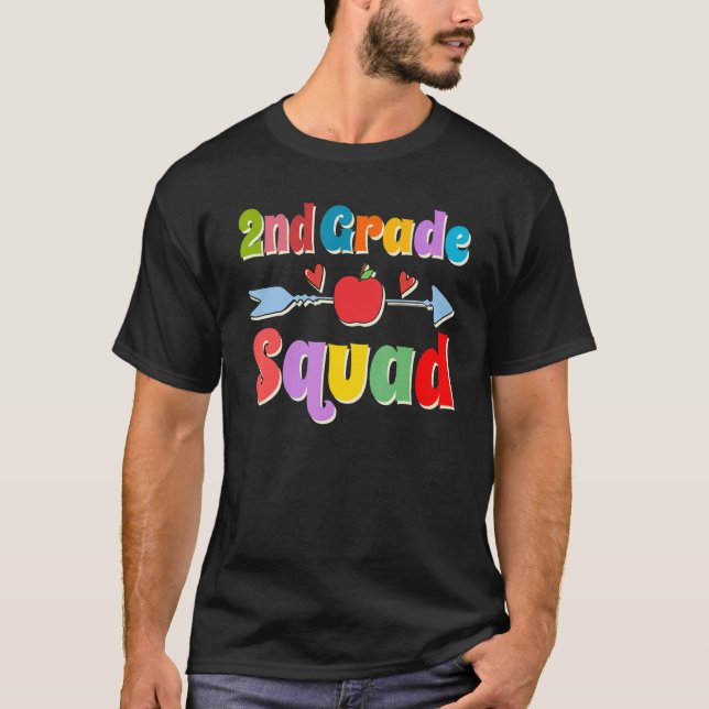 2nd Grade Squad Teacher Student Back To School Sec T Shirt (Framsida)