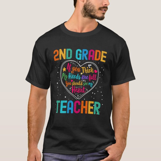 2nd Grade Teacher Appreciation Week Back to School T Shirt (Framsida)