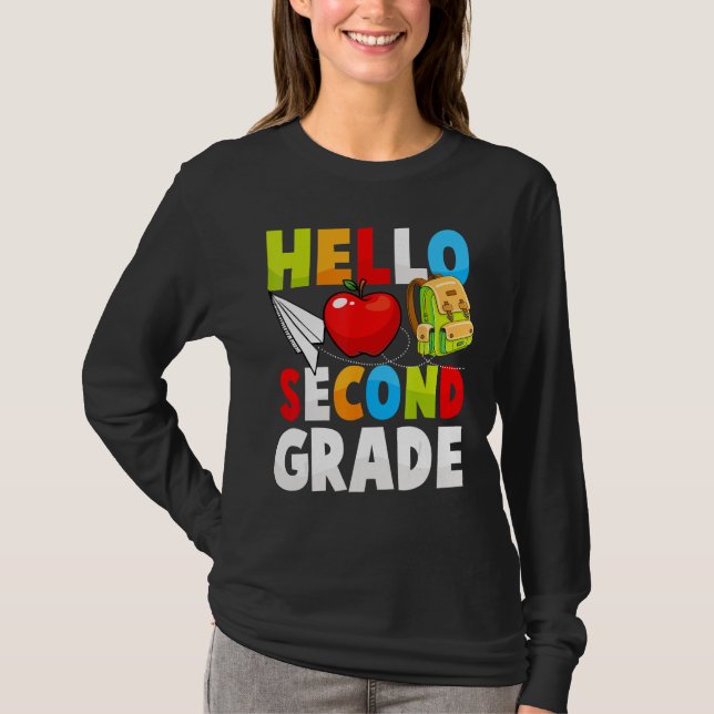 2nd grade teacher back to school for women kids st t shirt (Framsida)