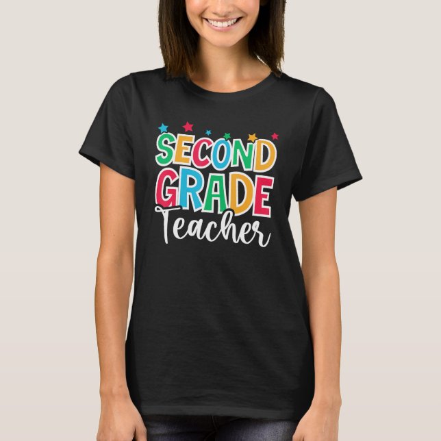 2nd Grade Teacher First Day of School Welcome Back T Shirt (Framsida)