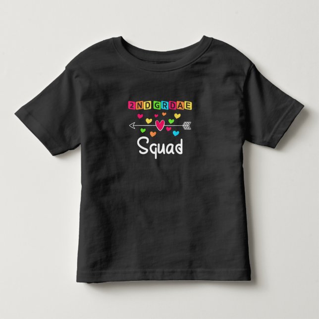 2nd grade Teacher Shirts School Team Second Grade T Shirt (Framsida)