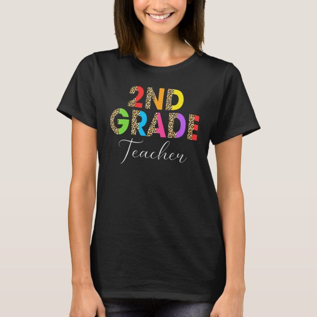 2nd Grade Teacher Student Back ToSchool Appreciati T Shirt (Framsida)