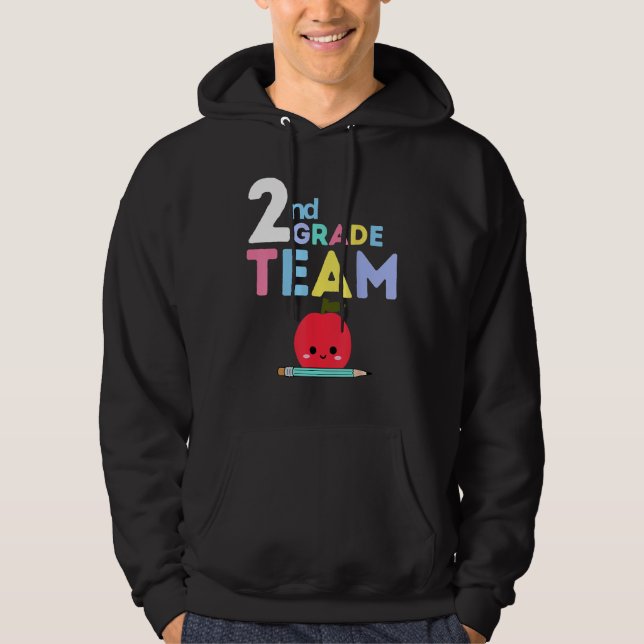 2nd Grade Team  Back To School Teacher Student Kid Hoodie (Framsida)