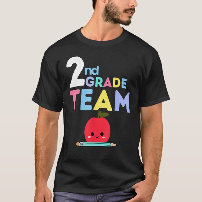 2nd Grade Team  Back To School Teacher Student Kid T Shirt (Framsida)