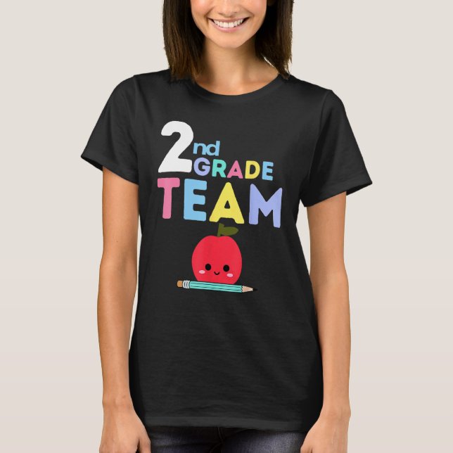 2nd Grade Team  Back To School Teacher Student Kid T Shirt (Framsida)